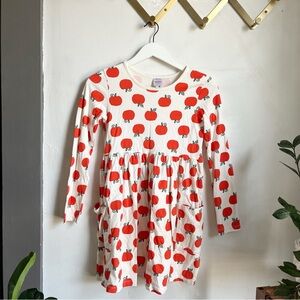 Hanna Andersson Skater Pocket Dress in Pumpkin Print